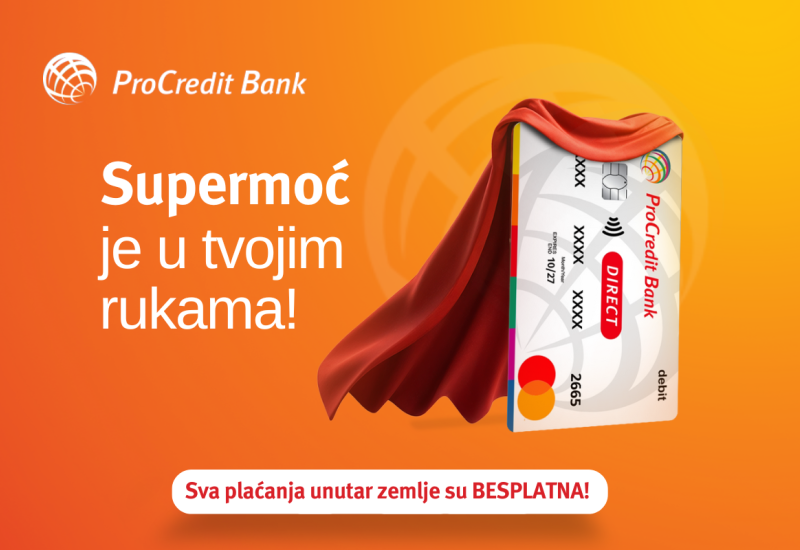 Jedinstvena usluga ProCredit Bank: Sva plaćanja unutar zemlje su - besplatna